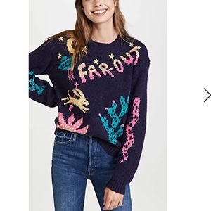 Mother Far Out Intarsia Knit Jumper in Multi